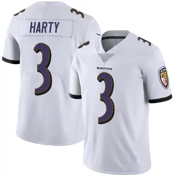 ＃3 Men's Deonte Harty White Limited Baltimore Ravens Vapor Untouchable Jersey