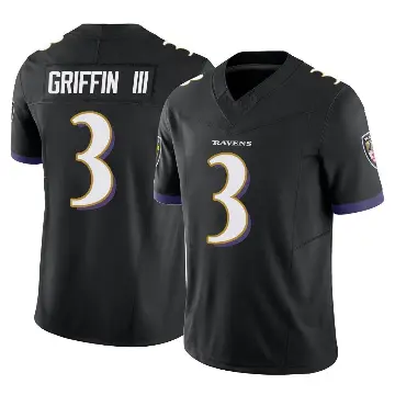 ＃3 Men's Robert Griffin III Black Limited Baltimore Ravens Vapor F.U.S.E. Jersey