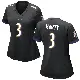＃3 Women's Deonte Harty Black Game Baltimore Ravens Jersey