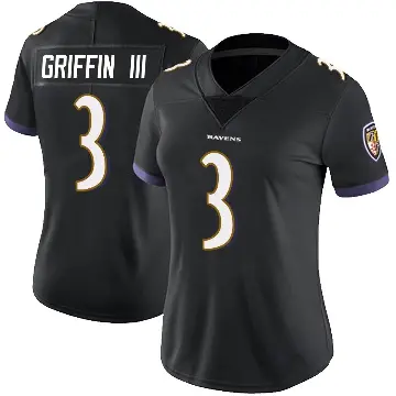 ＃3 Women's Robert Griffin III Black Limited Baltimore Ravens Alternate Vapor Untouchable Jersey