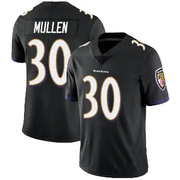 ＃30 Men's Trayvon Mullen Black Limited Baltimore Ravens Alternate Vapor Untouchable Jersey