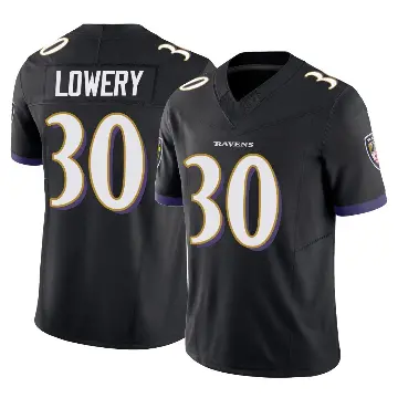 ＃30 Youth Reuben Lowery Black Limited Baltimore Ravens Vapor F.U.S.E. Jersey