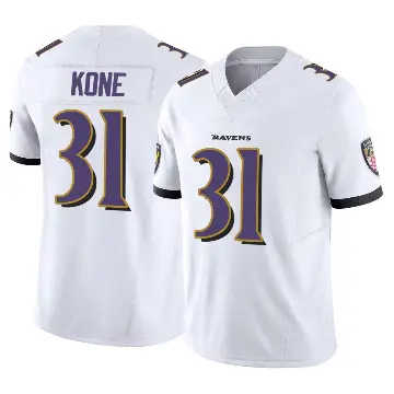 ＃31 Men's Bilhal Kone White Limited Baltimore Ravens Vapor F.U.S.E. Jersey