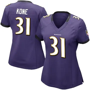 ＃31 Women's Bilhal Kone Purple Limited Baltimore Ravens Team Color Vapor Untouchable Jersey