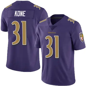 ＃31 Youth Bilhal Kone Purple Limited Baltimore Ravens Team Color Vapor Untouchable Jersey