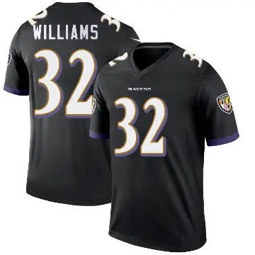 ＃32 Men's Marcus Williams Black Legend Baltimore Ravens Jersey