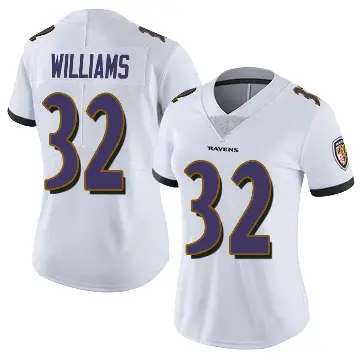 ＃32 Women's Marcus Williams White Limited Baltimore Ravens Vapor Untouchable Jersey