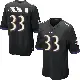 ＃33 Men's Melvin Gordon III Black Game Baltimore Ravens Jersey