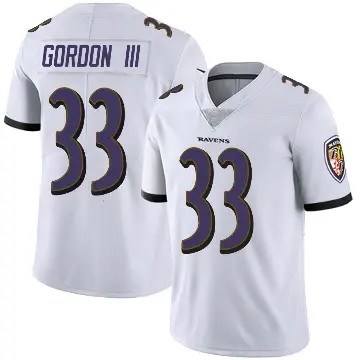 ＃33 Youth Melvin Gordon III White Limited Baltimore Ravens Vapor Untouchable Jersey