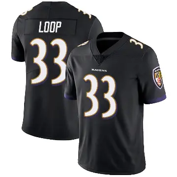 ＃33 Youth Tyler Loop Black Limited Baltimore Ravens Alternate Vapor Untouchable Jersey