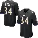 ＃34 Men's Keaton Mitchell Black Game Baltimore Ravens Jersey