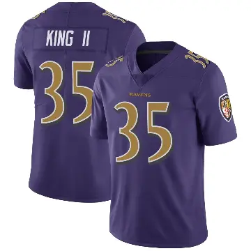＃35 Men's Desmond King II Purple Limited Baltimore Ravens Color Rush Vapor Untouchable Jersey
