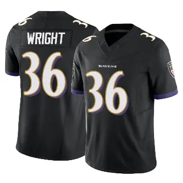 ＃36 Men's Owen Wright Black Limited Baltimore Ravens Vapor F.U.S.E. Jersey