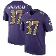 ＃37 Men's Robert Longerbeam Purple Legend Baltimore Ravens Color Rush Jersey