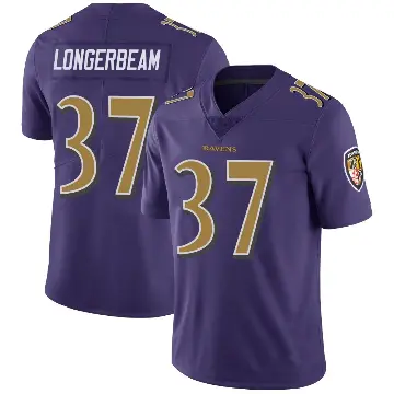 ＃37 Youth Robert Longerbeam Purple Limited Baltimore Ravens Color Rush Vapor Untouchable Jersey
