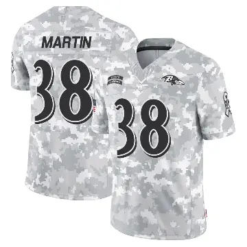 ＃38 Men's Keyon Martin Arctic Camo Limited Baltimore Ravens 2024 Salute to Service Jersey