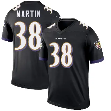＃38 Men's Keyon Martin Black Legend Baltimore Ravens Jersey