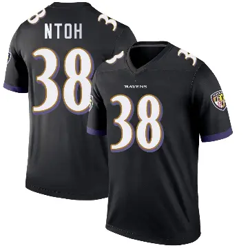 ＃38 Youth Sone Ntoh Black Legend Baltimore Ravens Jersey