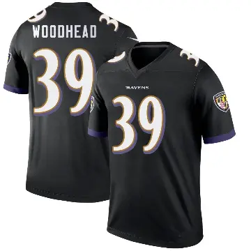 ＃39 Men's Danny Woodhead Black Legend Baltimore Ravens Jersey