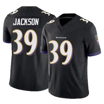 ＃39 Men's Keondre Jackson Black Limited Baltimore Ravens Vapor F.U.S.E. Jersey
