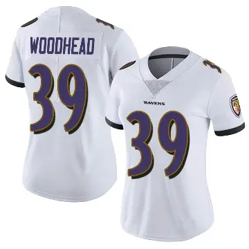 ＃39 Women's Danny Woodhead White Limited Baltimore Ravens Vapor Untouchable Jersey