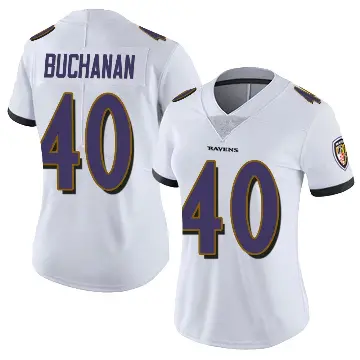 ＃40 Women's Teddye Buchanan White Limited Baltimore Ravens Vapor Untouchable Jersey