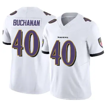 ＃40 Youth Teddye Buchanan White Limited Baltimore Ravens Vapor F.U.S.E. Jersey
