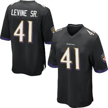 ＃41 Men's Anthony Levine Sr. Black Game Baltimore Ravens Jersey