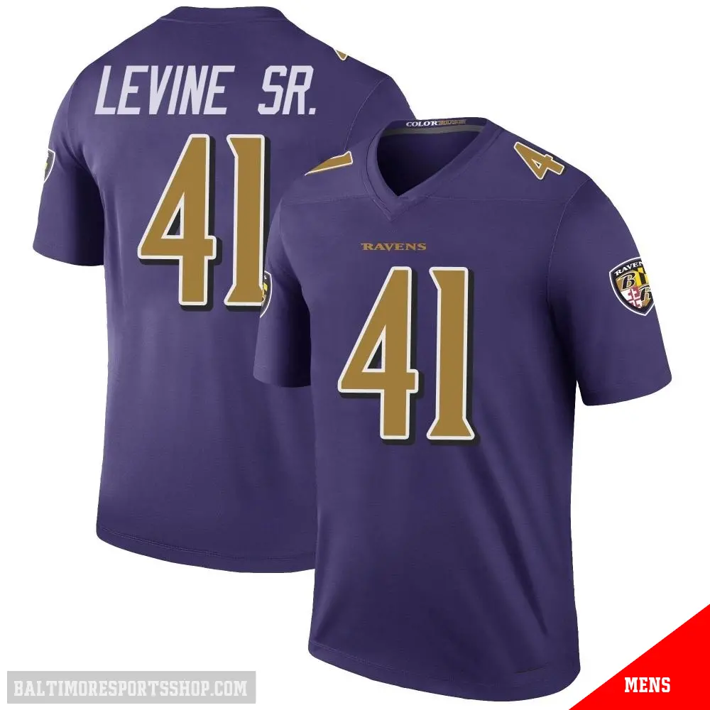 ＃41 Men's Anthony Levine Sr. Purple Legend Baltimore Ravens Color Rush Jersey