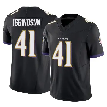 ＃41 Men's Desmond Igbinosun Black Limited Baltimore Ravens Vapor F.U.S.E. Jersey