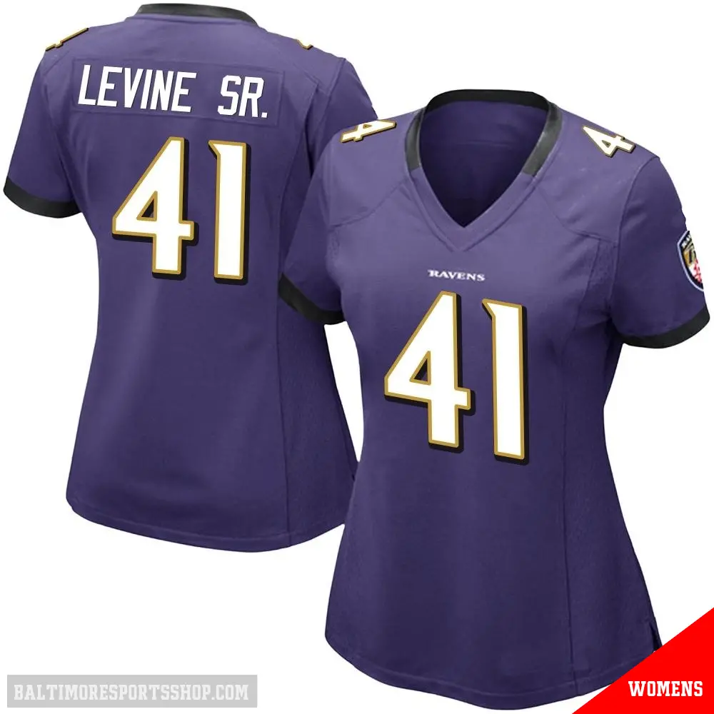 ＃41 Women's Anthony Levine Sr. Purple Limited Baltimore Ravens Team Color Vapor Untouchable Jersey