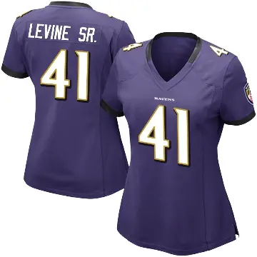 ＃41 Women's Anthony Levine Sr. Purple Limited Baltimore Ravens Team Color Vapor Untouchable Jersey