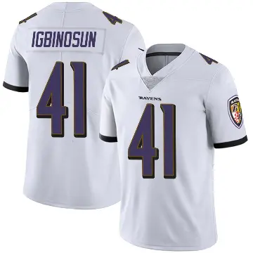 ＃41 Youth Desmond Igbinosun White Limited Baltimore Ravens Vapor Untouchable Jersey