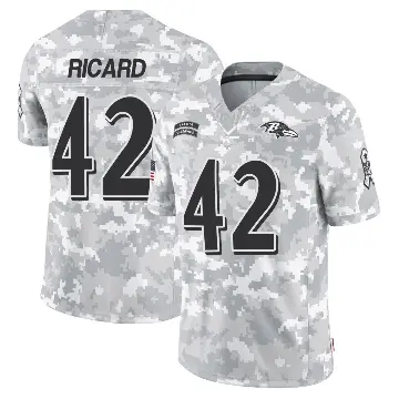 ＃42 Youth Patrick Ricard Arctic Camo Limited Baltimore Ravens 2024 Salute to Service Jersey