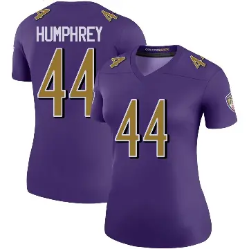 ＃44 Women's Marlon Humphrey Purple Legend Baltimore Ravens Color Rush Jersey
