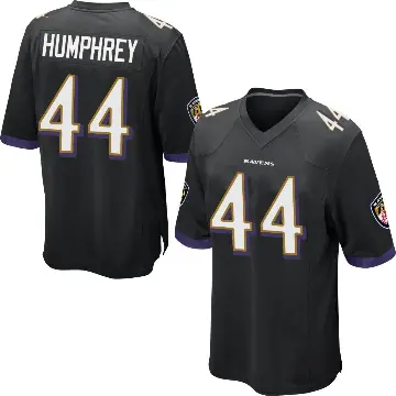 ＃44 Youth Marlon Humphrey Black Game Baltimore Ravens Jersey
