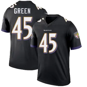 ＃45 Men's Mike Green Black Legend Baltimore Ravens Jersey