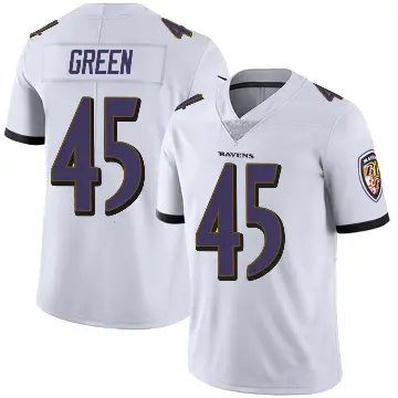 ＃45 Men's Mike Green White Limited Baltimore Ravens Vapor Untouchable Jersey