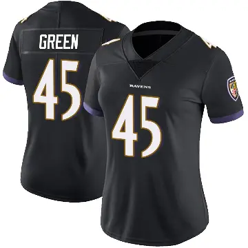 ＃45 Women's Mike Green Black Limited Baltimore Ravens Alternate Vapor Untouchable Jersey
