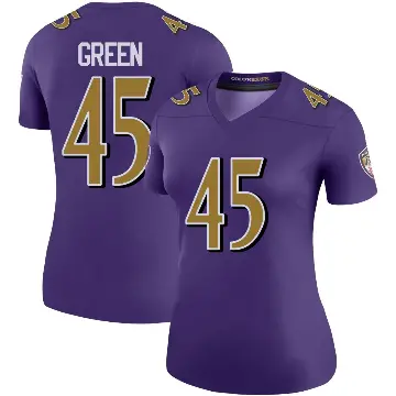 ＃45 Women's Mike Green Purple Legend Baltimore Ravens Color Rush Jersey