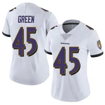 ＃45 Women's Mike Green White Limited Baltimore Ravens Vapor Untouchable Jersey