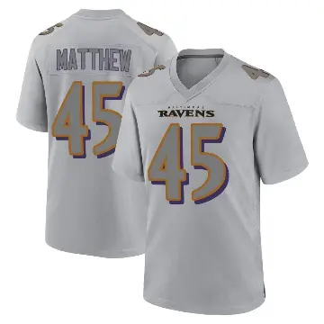 ＃45 Youth Christian Matthew Gray Game Baltimore Ravens Atmosphere Fashion Jersey