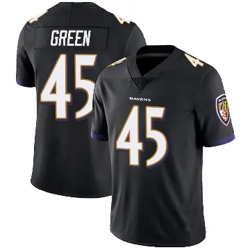 ＃45 Youth Mike Green Black Limited Baltimore Ravens Alternate Vapor Untouchable Jersey