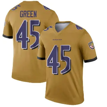 ＃45 Youth Mike Green Gold Legend Baltimore Ravens Inverted Jersey