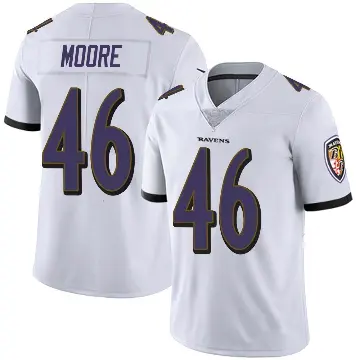 ＃46 Men's Nick Moore White Limited Baltimore Ravens Vapor Untouchable Jersey