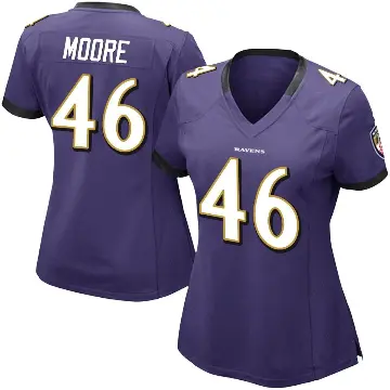 ＃46 Women's Nick Moore Purple Limited Baltimore Ravens Team Color Vapor Untouchable Jersey