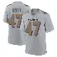 ＃47 Men's Lucas Scott Gray Game Baltimore Ravens Atmosphere Fashion Jersey
