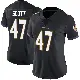＃47 Women's Lucas Scott Black Limited Baltimore Ravens Alternate Vapor Untouchable Jersey