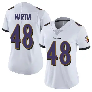＃48 Women's Chandler Martin White Limited Baltimore Ravens Vapor Untouchable Jersey