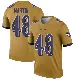 ＃48 Youth Chandler Martin Gold Legend Baltimore Ravens Inverted Jersey